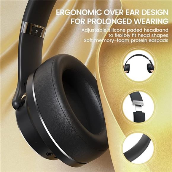 Bluetooth Headphones Over Ear,52Hours Playtime Wireless Headphone with 3EQ Modes - Picture 6 of 6